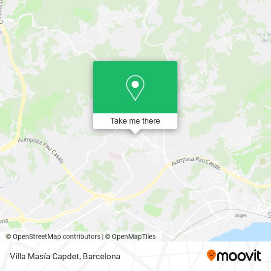 Villa Masía Capdet map