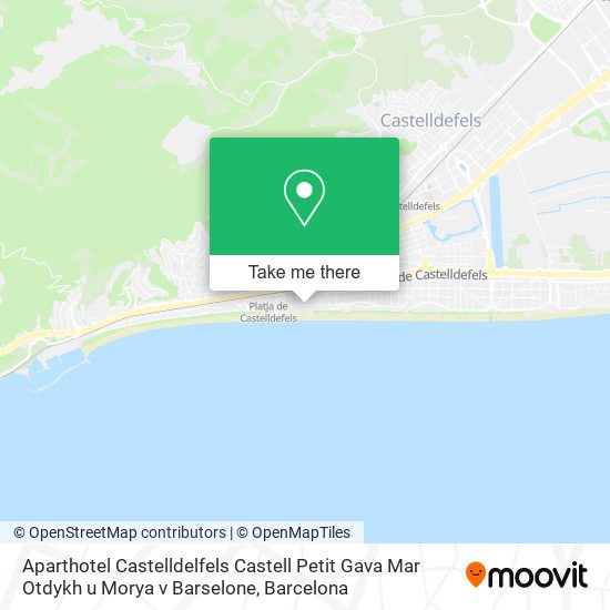 Aparthotel Castelldelfels Castell Petit Gava Mar Otdykh u Morya v Barselone map