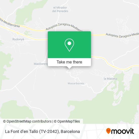 La Font d'en Talló (TV-2042) map