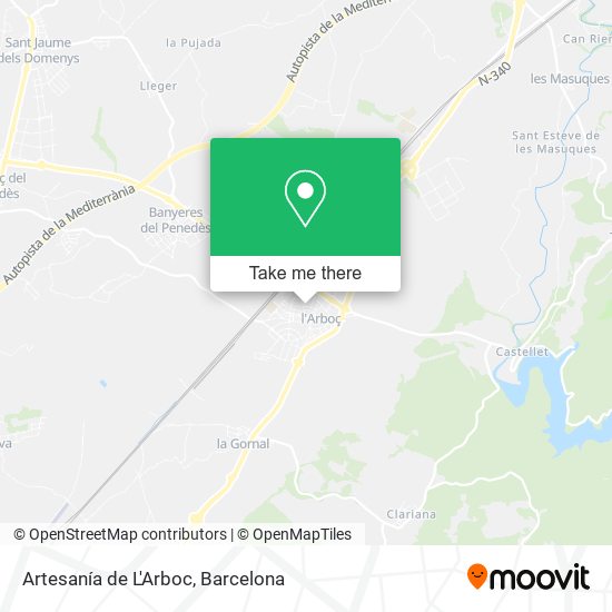 Artesanía de L'Arboc map