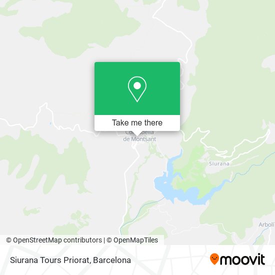 Siurana Tours Priorat map