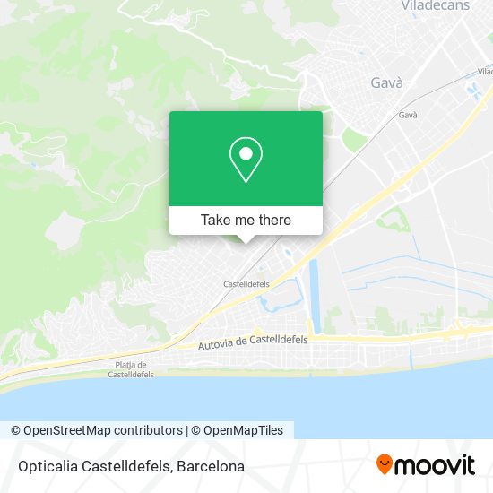 mapa Opticalia Castelldefels