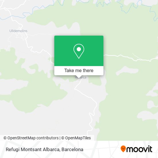 Refugi Montsant Albarca map