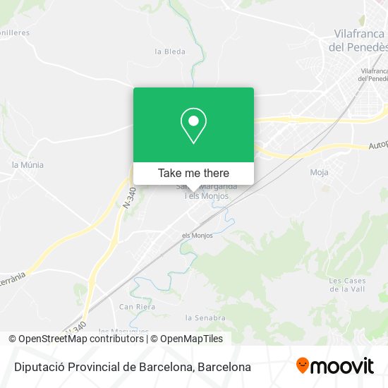 Diputació Provincial de Barcelona map