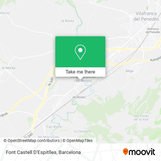 Font Castell D'Espitlles map