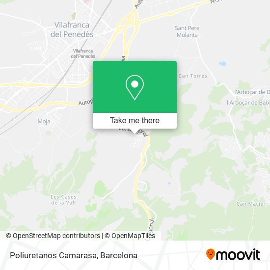 Poliuretanos Camarasa map