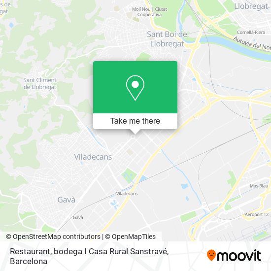 Restaurant, bodega I Casa Rural Sanstravé map