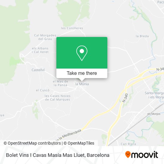 Bolet Vins I Cavas Masía Mas Lluet map