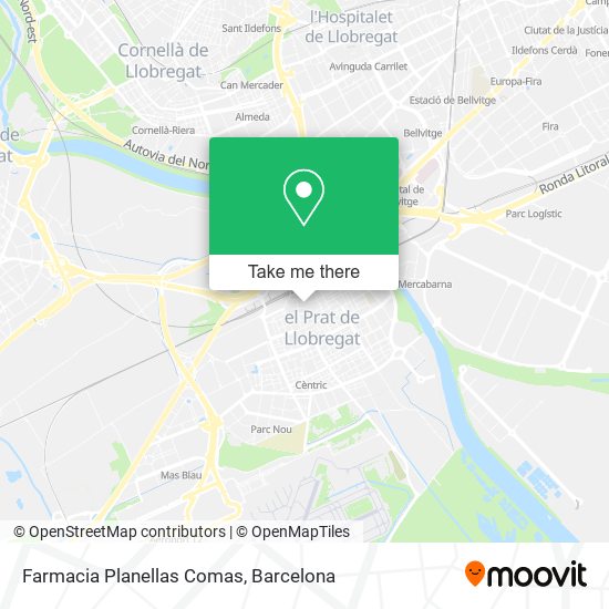 Farmacia Planellas Comas map