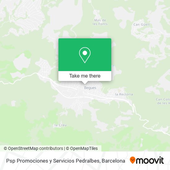 Psp Promociones y Servicios Pedralbes map