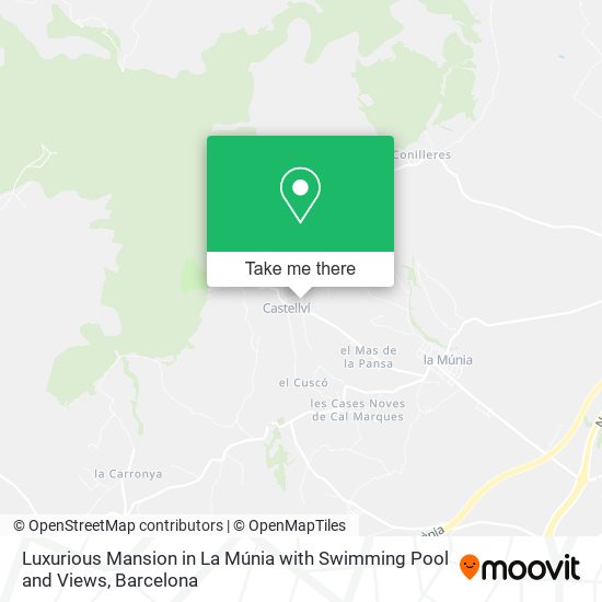 Luxurious Mansion in La Múnia with Swimming Pool and Views map