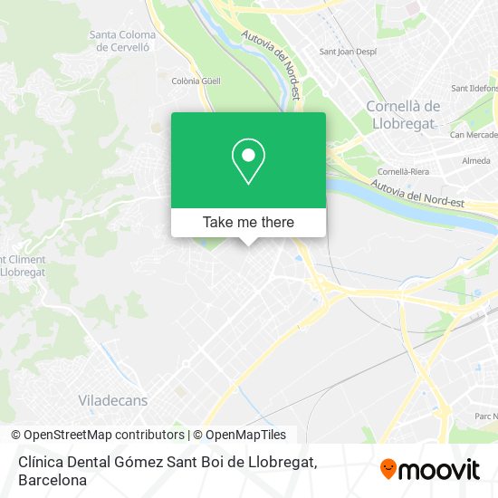 mapa Clínica Dental Gómez Sant Boi de Llobregat