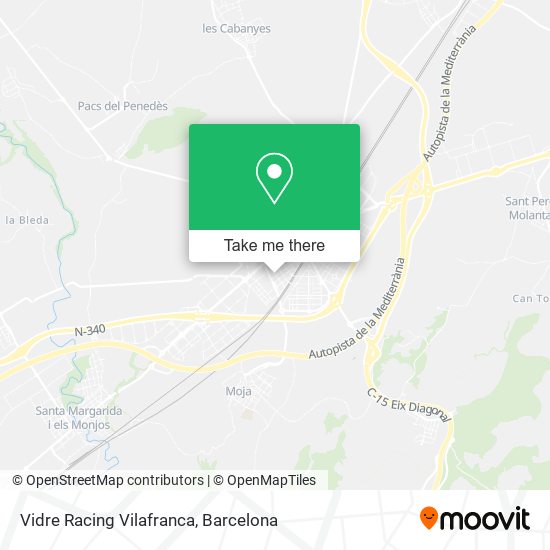 Vidre Racing Vilafranca map