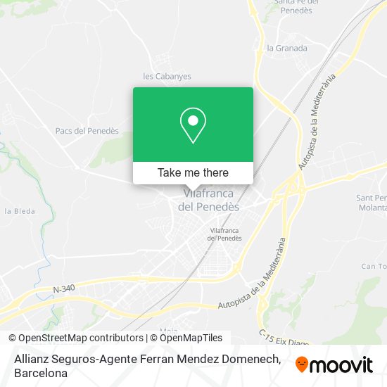 Allianz Seguros-Agente Ferran Mendez Domenech map