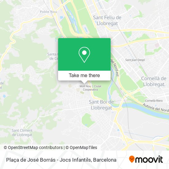 Plaça de José Borrás - Jocs Infantils map