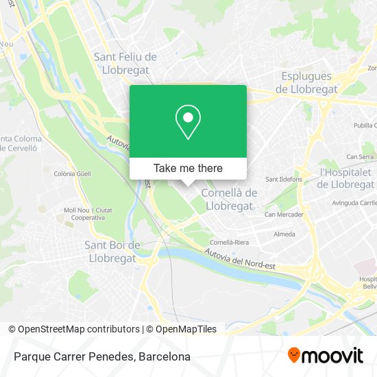 Parque Carrer Penedes map