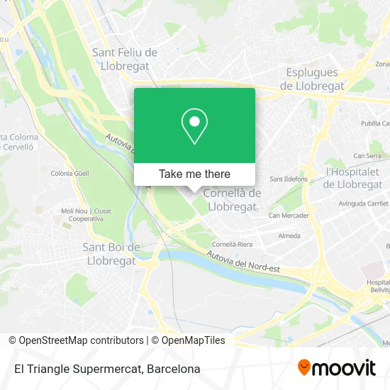 El Triangle Supermercat map