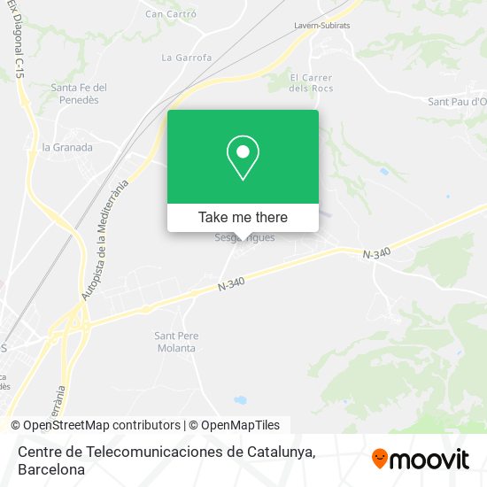 Centre de Telecomunicaciones de Catalunya map