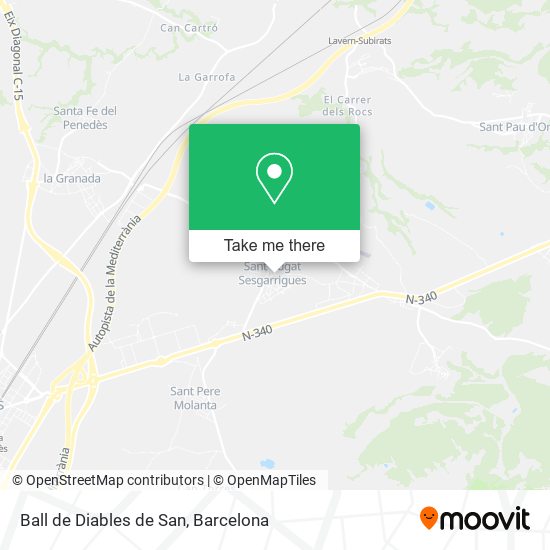 Ball de Diables de San map
