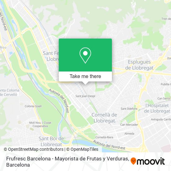 Frufresc Barcelona - Mayorista de Frutas y Verduras map