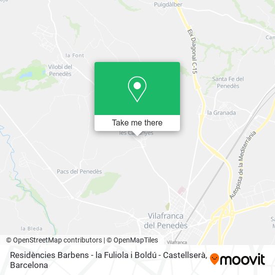 Residències Barbens - la Fuliola i Boldú - Castellserà map