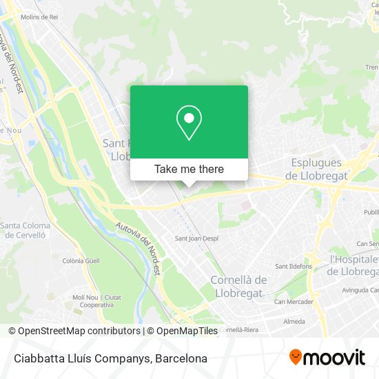 Ciabbatta Lluís Companys map
