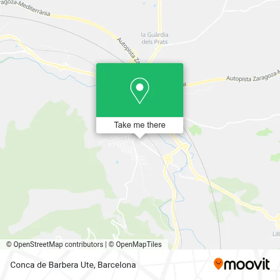 Conca de Barbera Ute map