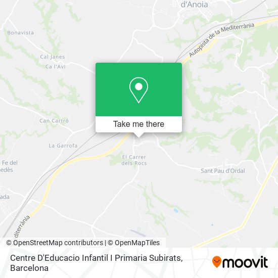 Centre D'Educacio Infantil I Primaria Subirats map