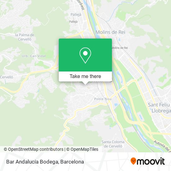 Bar Andalucía Bodega map