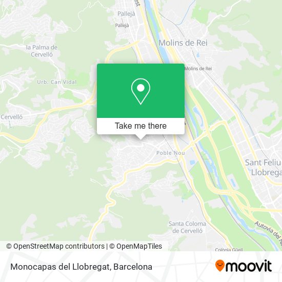 Monocapas del Llobregat map
