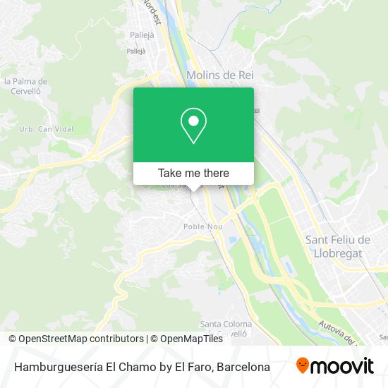 Hamburguesería El Chamo by El Faro map