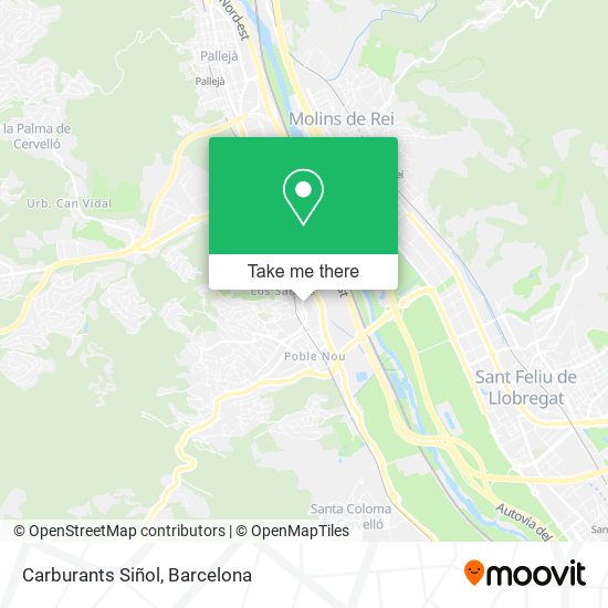 Carburants Siñol map