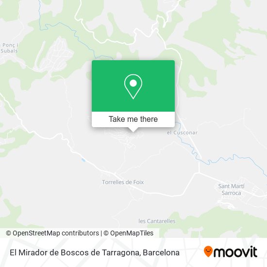 El Mirador de Boscos de Tarragona map