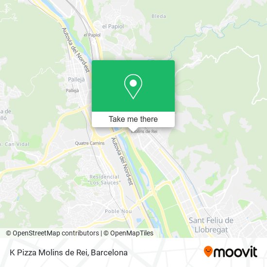 K Pizza Molins de Rei map