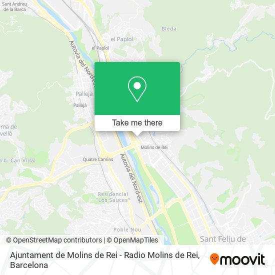 mapa Ajuntament de Molins de Rei - Radio Molins de Rei