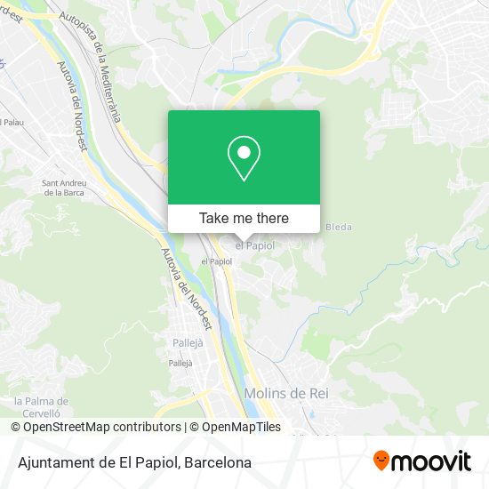 Ajuntament de El Papiol map