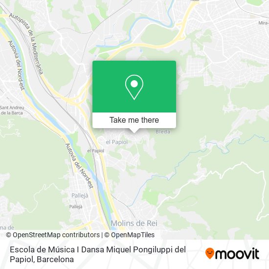 Escola de Música I Dansa Miquel Pongiluppi del Papiol map
