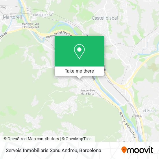 Serveis Inmobiliaris Sanu Andreu map