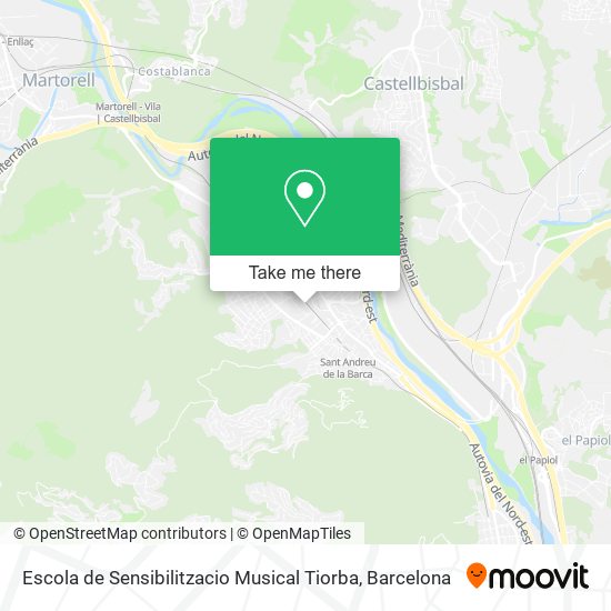 mapa Escola de Sensibilitzacio Musical Tiorba