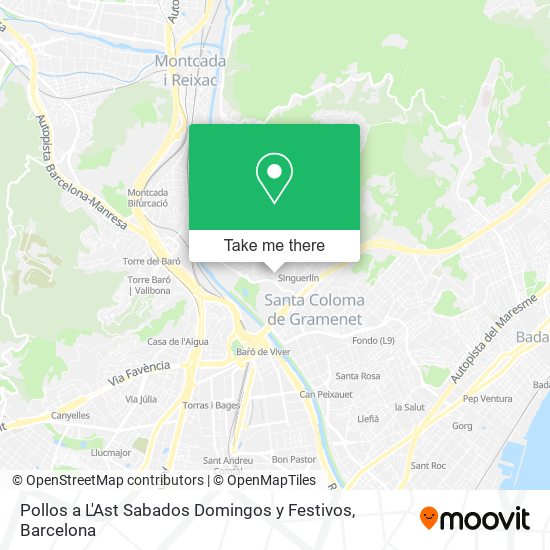 Pollos a L'Ast Sabados Domingos y Festivos map