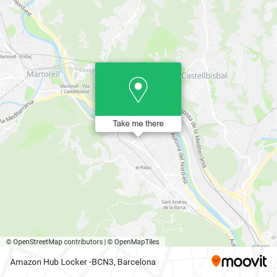 Amazon Hub Locker -BCN3 map