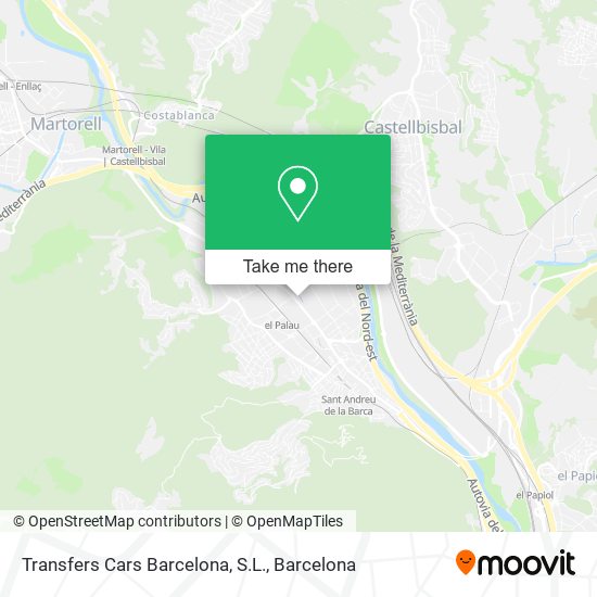 mapa Transfers Cars Barcelona, S.L.