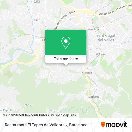 mapa Restaurante El Tapes de Valldoreix