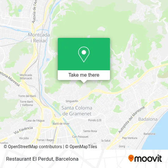 Restaurant El Perdut map