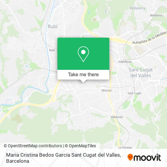 Maria Cristina Bedos García Sant Cugat del Valles map