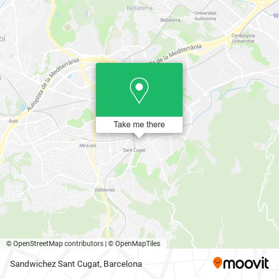 mapa Sandwichez Sant Cugat