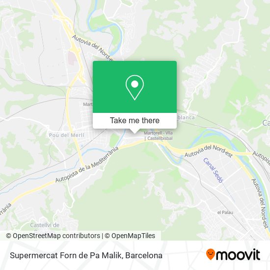 Supermercat Forn de Pa Malik map