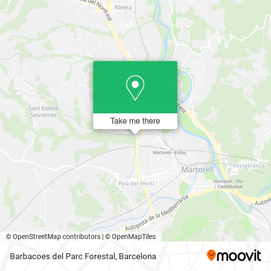 Barbacoes del Parc Forestal map