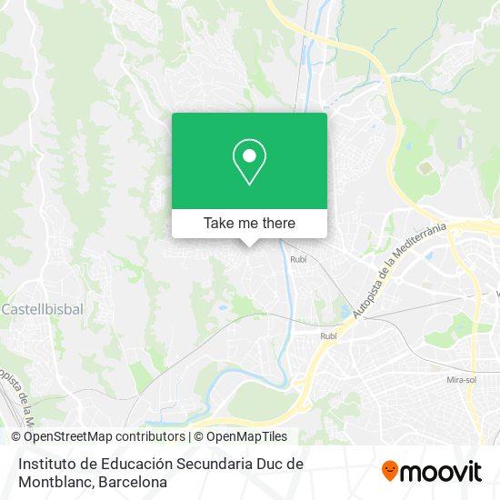 mapa Instituto de Educación Secundaria Duc de Montblanc