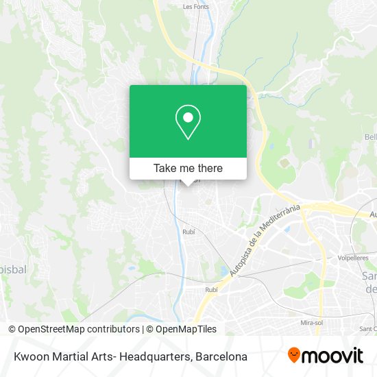 Kwoon Martial Arts- Headquarters map
